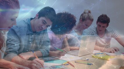 Poster - Animation of network of connections over diverse students at university