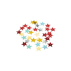 Wall Mural - Star Confetti, Party decoration isolated on white background with clipping path.