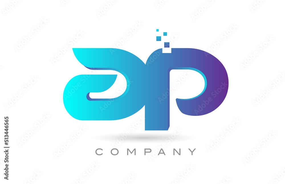 AP alphabet letter logo icon combination design. Creative template for ...