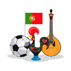 Wall Mural - Portuguese Souvenirs Travel Composition