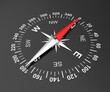 © magraphics - 3D illustration of black colored compass