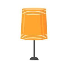 Poster - Bedside lamp semi flat color vector object. Full sized item on white. Appliance for living room and bedroom. Additional light. Simple cartoon style illustration for web graphic design and animation