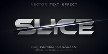 Editable Text Effect Style Slice Concept