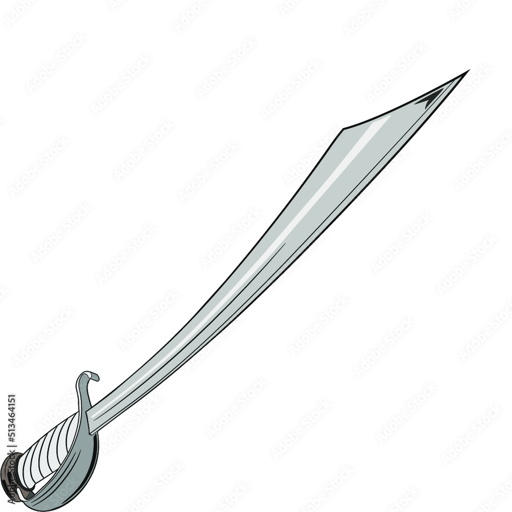 vector illustration the pirate sword Stock Vector | Adobe Stock