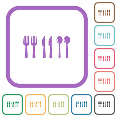 Wall Mural - Flatware simple icons