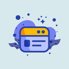 Poster - Browser flat illustration. Webpage symbol vector illustration.