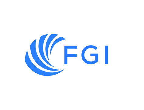 FGI Flat accounting logo design on white background. FGI creative initials Growth graph letter logo concept. FGI business finance logo design.
