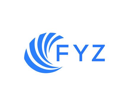 FYZ Flat accounting logo design on white background. FYZ creative initials Growth graph letter logo concept. FYZ business finance logo design.
