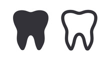 Tooth Shape Symbol Vector Icon