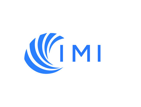 IMI Flat accounting logo design on white background. IMI creative initials Growth graph letter logo concept. IMI business finance logo design.
