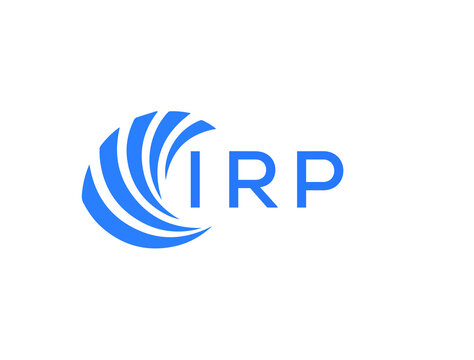 IRP Flat accounting logo design on white background. IRP creative initials Growth graph letter logo concept. IRP business finance logo design.
