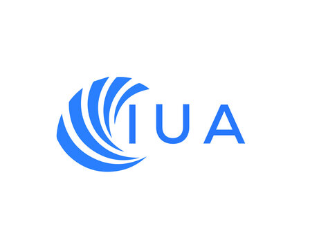 IUA Flat accounting logo design on white background. IUA creative initials Growth graph letter logo concept. IUA business finance logo design.
