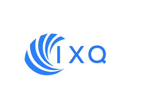 IXQ Flat accounting logo design on white background. IXQ creative initials Growth graph letter logo concept. IXQ business finance logo design.
