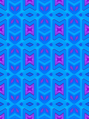Aufkleber - Digital seamless illustration of geometric shape with trendy gradient. Design element. 3d rendering