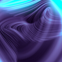 Poster - Abstract swirls of energy glowing lines in neon color. Futuristic background. 3d rendering digital illustration