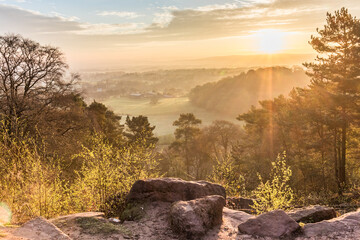 Sunrise over Alderley Edge, Cheshire