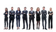 © ASDF - group of successful employees standing in a row