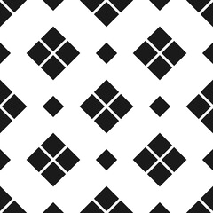 Wall Mural - black squares on white background checkered pattern.