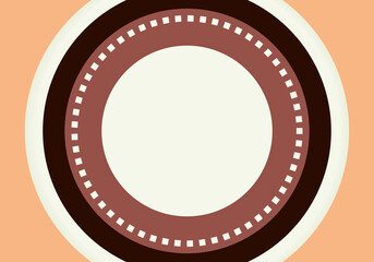 Poster - abstract minimal brown template design circles style artwork. overlapping template style decorative 