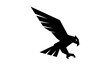 black flying eagle silhouette logo