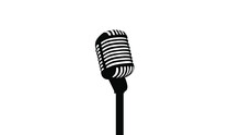 Microphone Isolated On White Background Vector Illustration