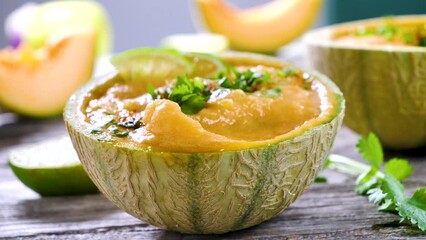 Sticker - cold melon soup with herbs