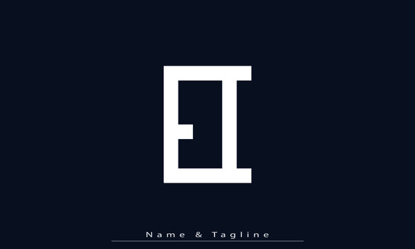 Alphabet letters Initials Monogram logo EI , IE