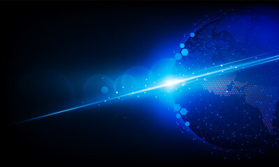 Wall Mural - abstract breaking news light out technology background hitech communication concept innovation send 