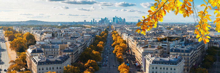 skyline of Paris, France