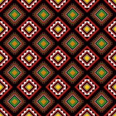 Wall Mural - Geometric ethnic oriental seamless pattern traditional Design for background,carpet,wallpaper.clothing,wrapping,Batik fabric,Vector illustration