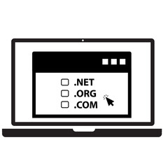 Poster - domain name registration sign on white background. registration and domain name symbol. registration & domain name concept. flat style.