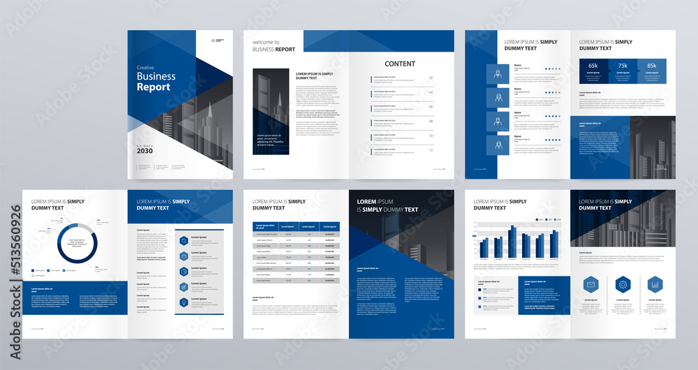 เวกเตอร์ Stock layout template for company profile ,annual report ...