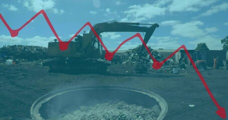 Poster - Animation of graph over machines at junkyard