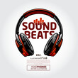 Headphone Music Beat Vector Logo Template. Sound beat can be used for party logo or club and more.