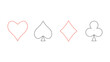 Playing card suits icon. Vector illustration.