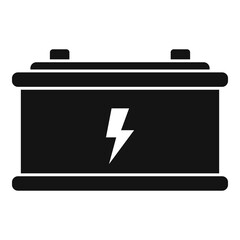 Poster - Eco car battery icon simple vector. Save clean