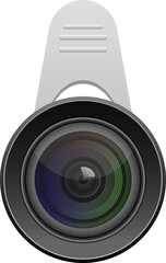 Poster - Smartphone lens clipart design illustration