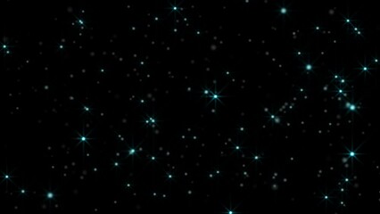 Wall Mural - blinking blue glitter stars background video