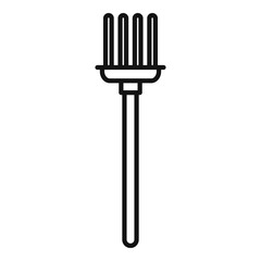 Sticker - Garden fork icon outline vector. Organic field