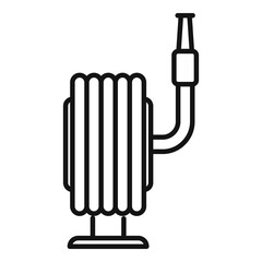 Poster - Garden hose icon outline vector. Eco farmer