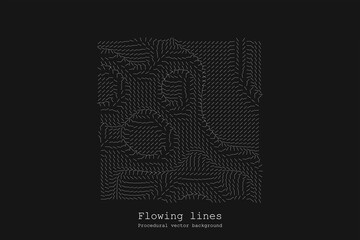 Poster - Abstract Line Matrix Pattern. Noise Flow Dynamic.