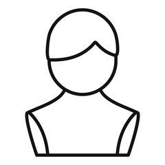 Poster - Haircut wig icon outline vector. Long head