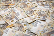 polski złoty w banknotach 200-złotowych dwustuzłotowych dużo pieniędzy