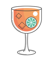 Wall Mural - cocktail flat icon