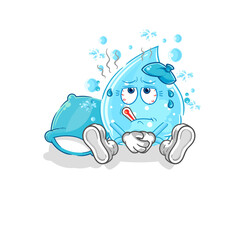 Canvas Print - soda water sick vector. cartoon character