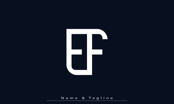 Alphabet letters Initials Monogram logo EF , FE