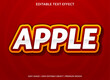 © Fuadi Alhusini - apple text effect editable template with abstract background use for business logo and brand