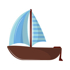 Poster - sailboat transport icon