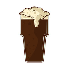 Sticker - black beer glass