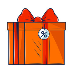 Sticker - shopping gift box